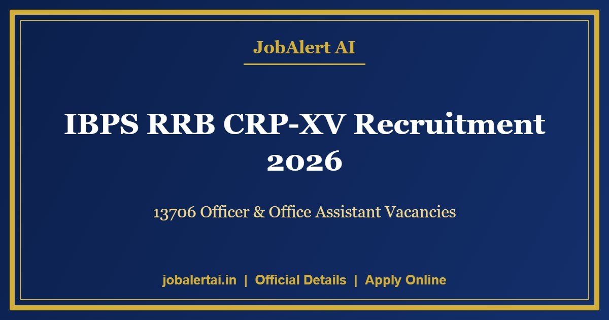 IBPS RRB XV 2026 – Officer & Office Assistant Vacancies, Prelims Exam Nov/Dec 2026, Admit Card Updates
