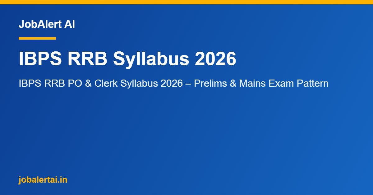 IBPS RRB Syllabus 2026