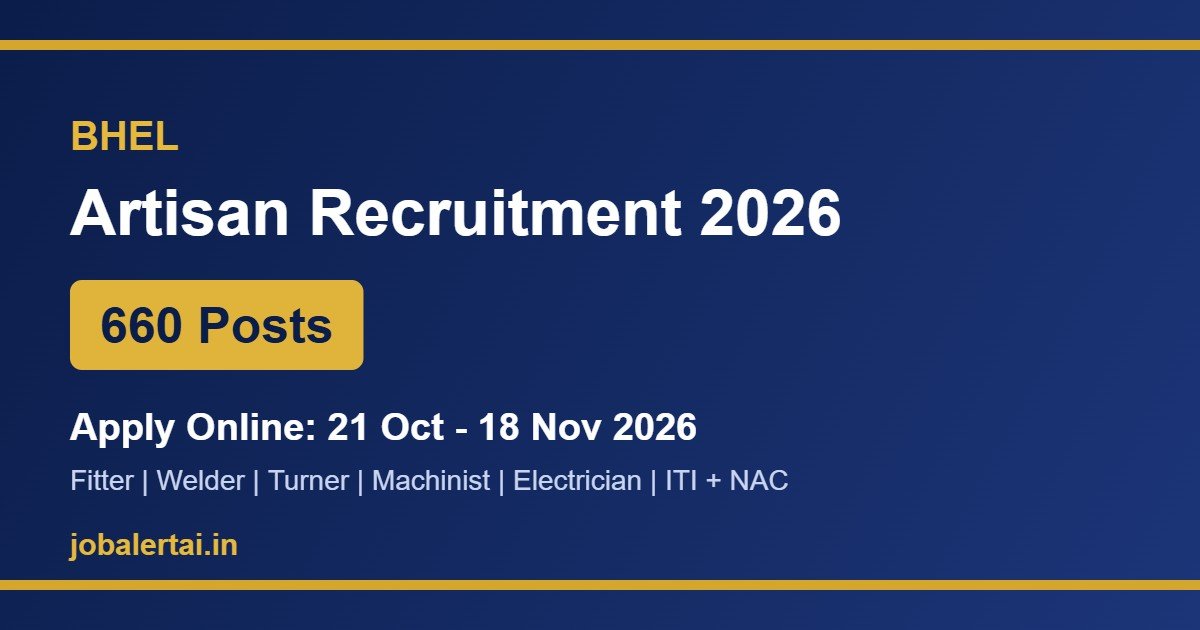 BHEL Artisan Recruitment 2026