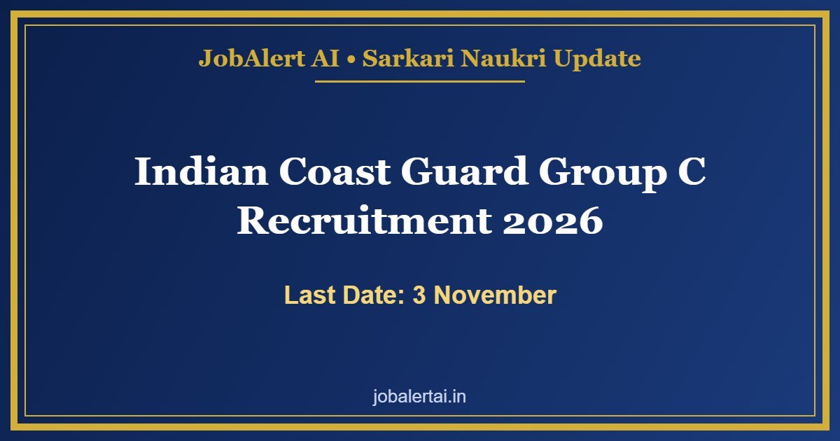 Indian Coast Guard Group C Recruitment 2026