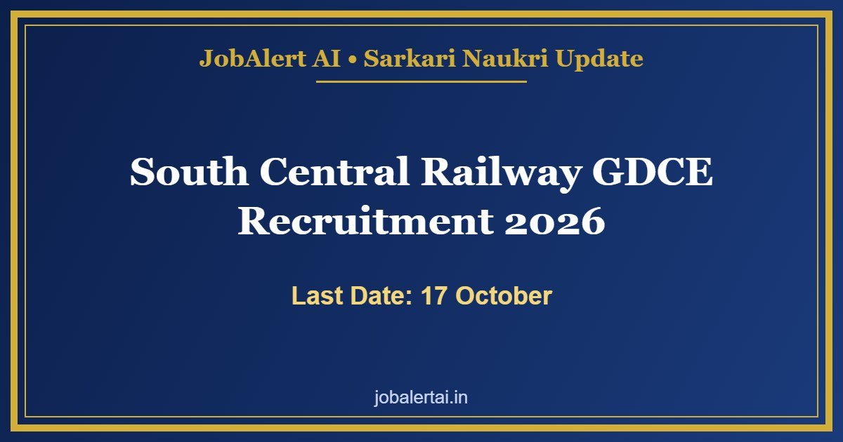 South Central Railway GDCE Recruitment 2026