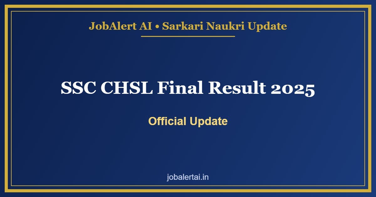 SSC CHSL Final Result 2025 Out – 3,515 Candidates Selected, Check Merit List & Cut Off
