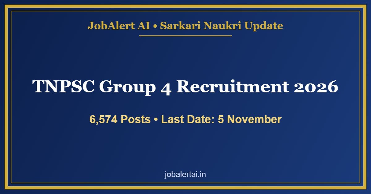 TNPSC Group 4 Recruitment 2026